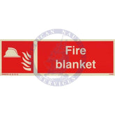 Marine Fire Equipment Sign: Fire Blanket + symbol